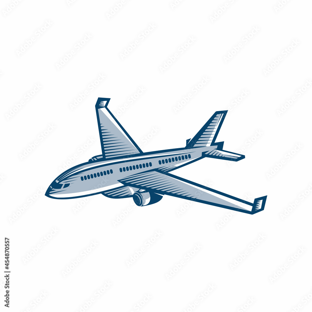 Plane logo template design vector illustration