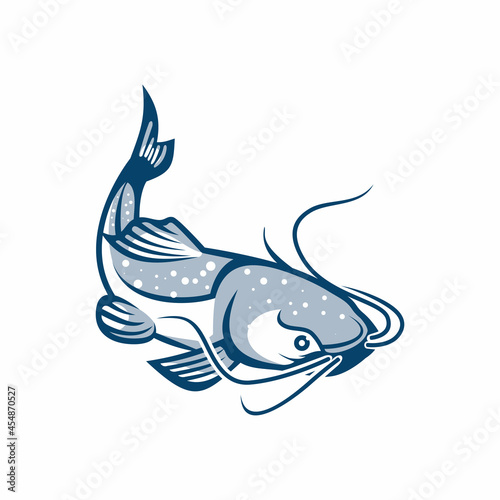 Catfish logo template design vector illustration