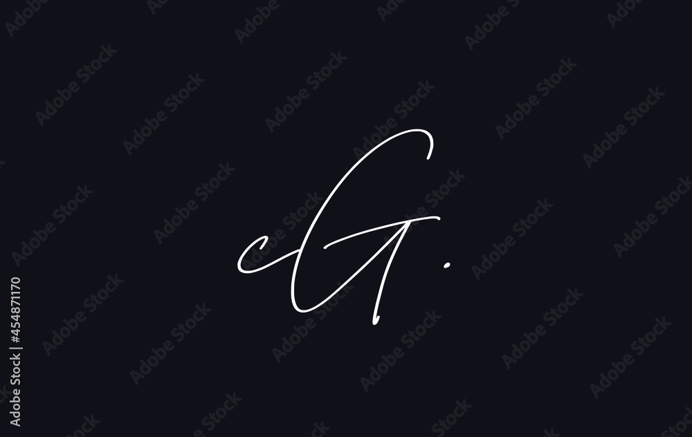 Stylish and elegant letter CG with dark blue background signature logo for company name or initial Stylish and elegant letter CG with dark blue background signature logo for company name or initial