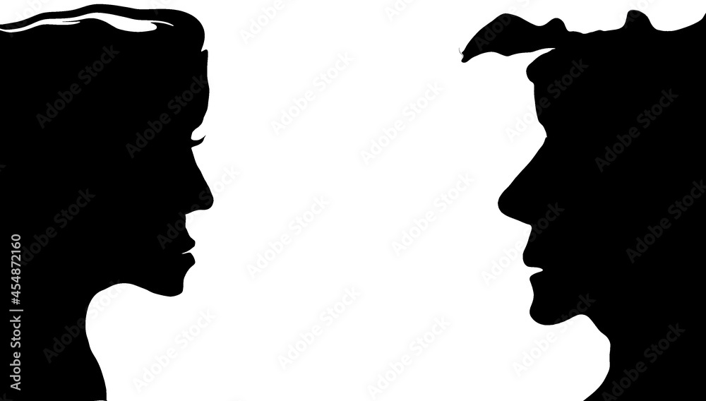 silhouette of a couple