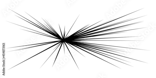 Dynamic, eccentric dynamic comic burst, action trail lines. Explosion, sparkle, spark element. Radial, radiating lines
