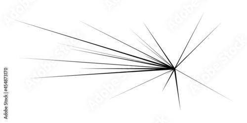 Dynamic, eccentric dynamic comic burst, action trail lines. Explosion, sparkle, spark element. Radial, radiating lines