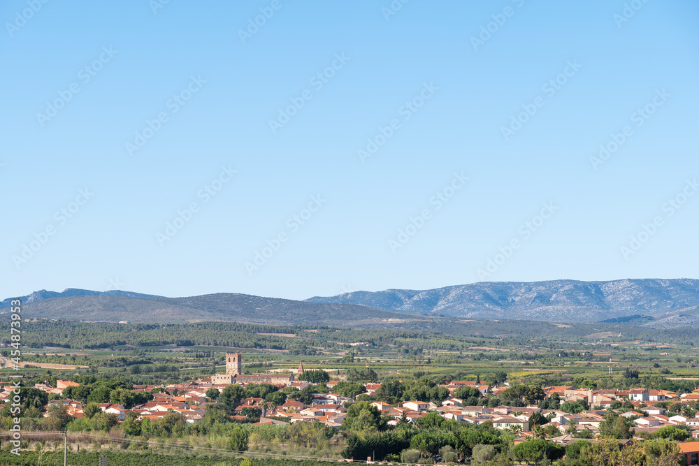 view of the city of the city Espira de l'Agly, Pyrénées Orientales, France