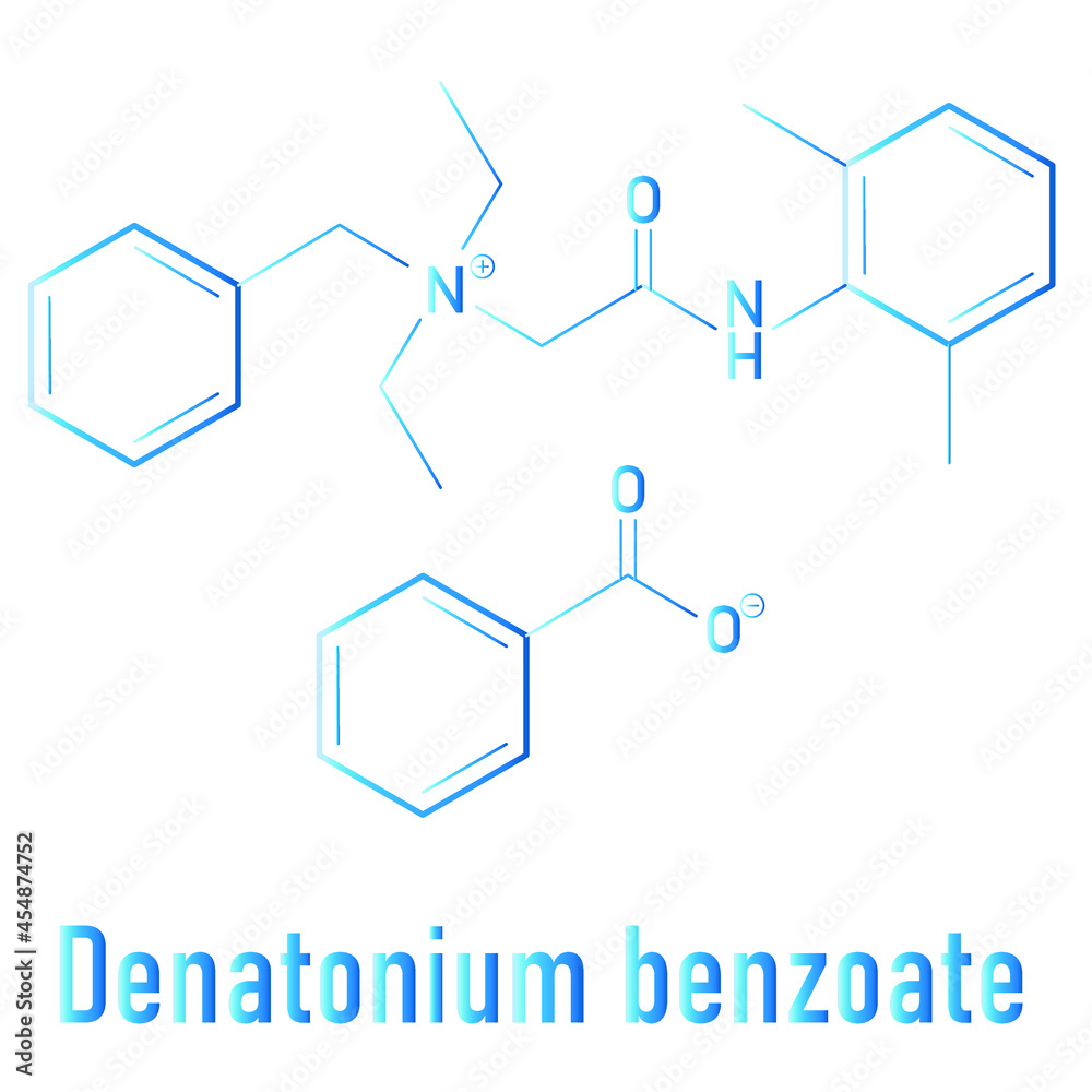 Fototapeta premium Denatonium benzoate bittering agent. Skeletal formula.