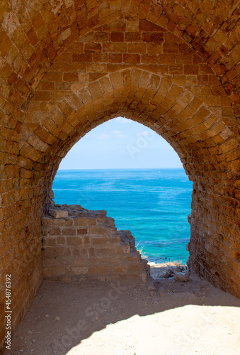 Apollonia National Park (Tel Arsuf)  in front of the Mediterranean Sea - Israel, September 2021