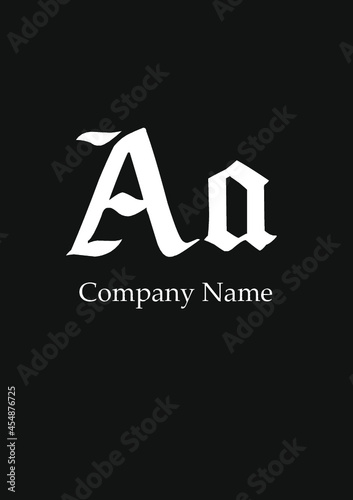 AA , A, A abstract logo letters monograms.