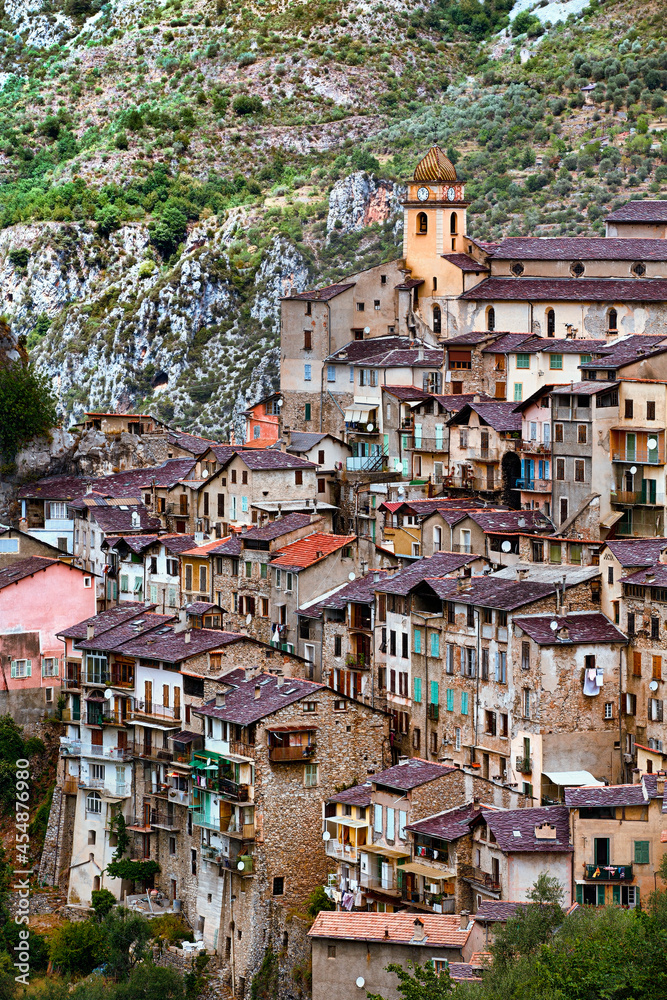 Obraz premium From the Village of Saorge, Alpes-Maritimes, Provence, France