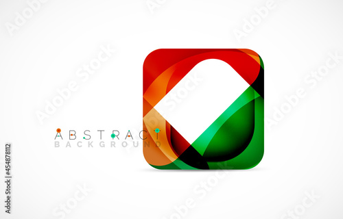 Free Download Minimal background. Abstract square shape with round corners created with wavy forms. Vector Illustration For Wallpaper, Banner, Background, Landing Page - GFXLoad