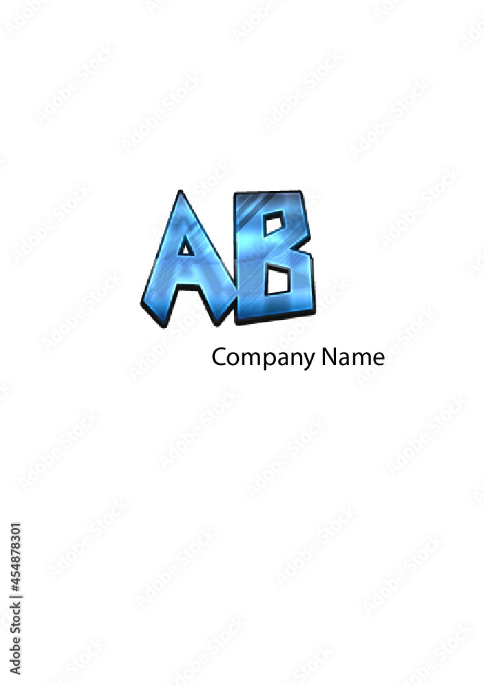 AB, BA, A, B abstract logo letters monograms. AB, BA, A, B abstract logo letters monograms.