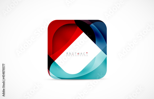 Minimal background. Abstract square shape with round corners created with wavy forms. Vector Illustration For Wallpaper, Banner, Background, Landing Page Free Download Minimal background. Abstract square shape with round corners created with wavy forms. Vector Illustration For Wallpaper, Banner, Background, Landing Page - GFXLoad