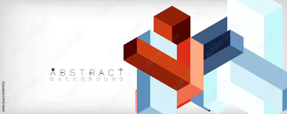 Abstract background. 3d cubes, cubic elements and blocks. Techno or business concept for wallpaper, banner, background, landing page Abstract background. 3d cubes, cubic elements and blocks. Techno or business concept for wallpaper, banner, background, landing page