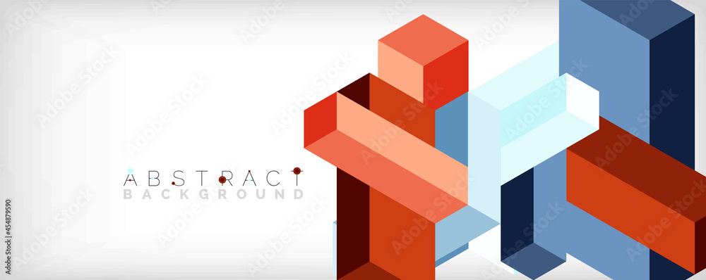 Abstract background. 3d cubes, cubic elements and blocks. Techno or business concept for wallpaper, banner, background, landing page Abstract background. 3d cubes, cubic elements and blocks. Techno or business concept for wallpaper, banner, background, landing page