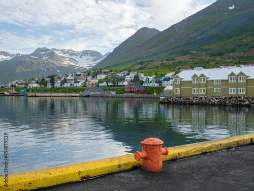 The small fishing village Siglufjördur in north Iceland.