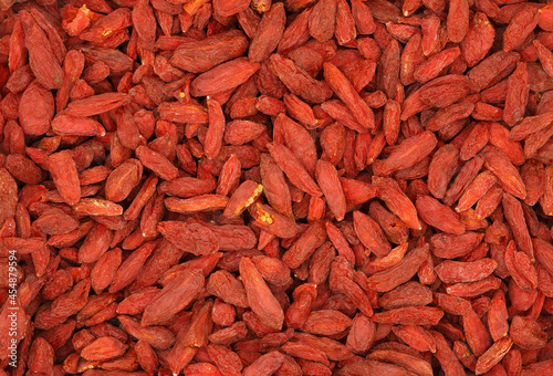 dried goji berrys (Lycium barbarum) in a bowl as a delicious Asian ingredient