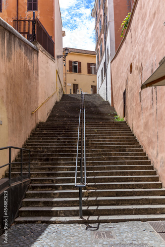  steps at small Via di Monte polacco in Rome  Italy