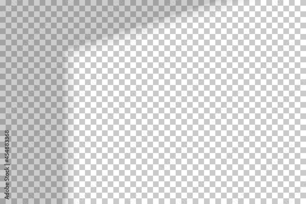 Shadow and light from window or door on transparent background. Vector ...
