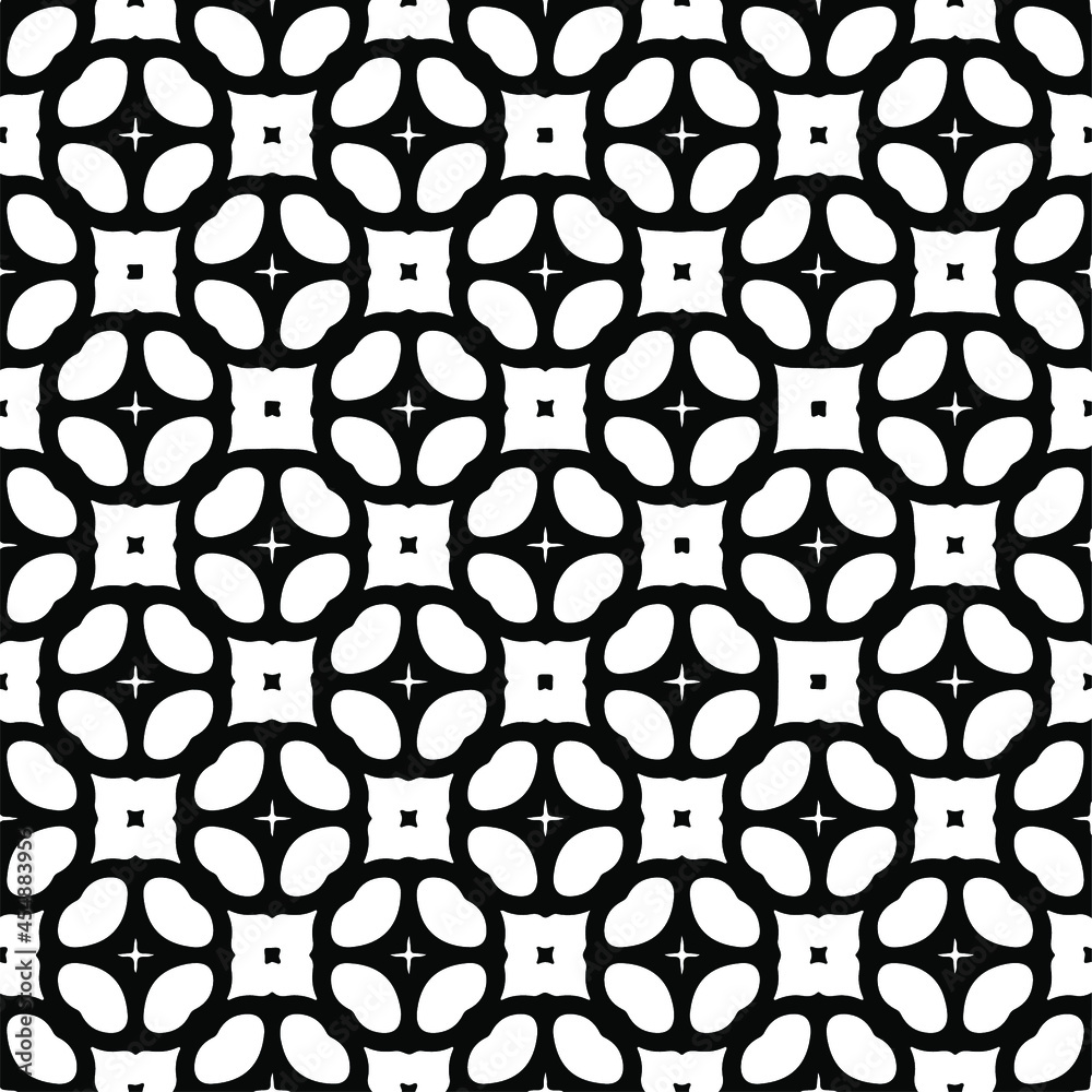 floral seamless pattern background.Geometric ornament for wallpapers and backgrounds. Black and white pattern. floral seamless pattern background.Geometric ornament for wallpapers and backgrounds. Black and white pattern.