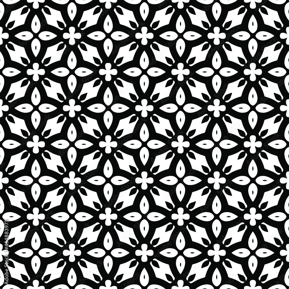 floral seamless pattern background.Geometric ornament for wallpapers and backgrounds. Black and white pattern. floral seamless pattern background.Geometric ornament for wallpapers and backgrounds. Black and white pattern.