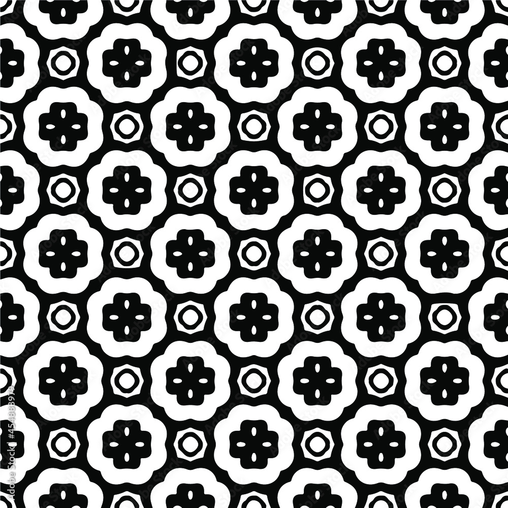 floral seamless pattern background.Geometric ornament for wallpapers and backgrounds. Black and white pattern. floral seamless pattern background.Geometric ornament for wallpapers and backgrounds. Black and white pattern.
