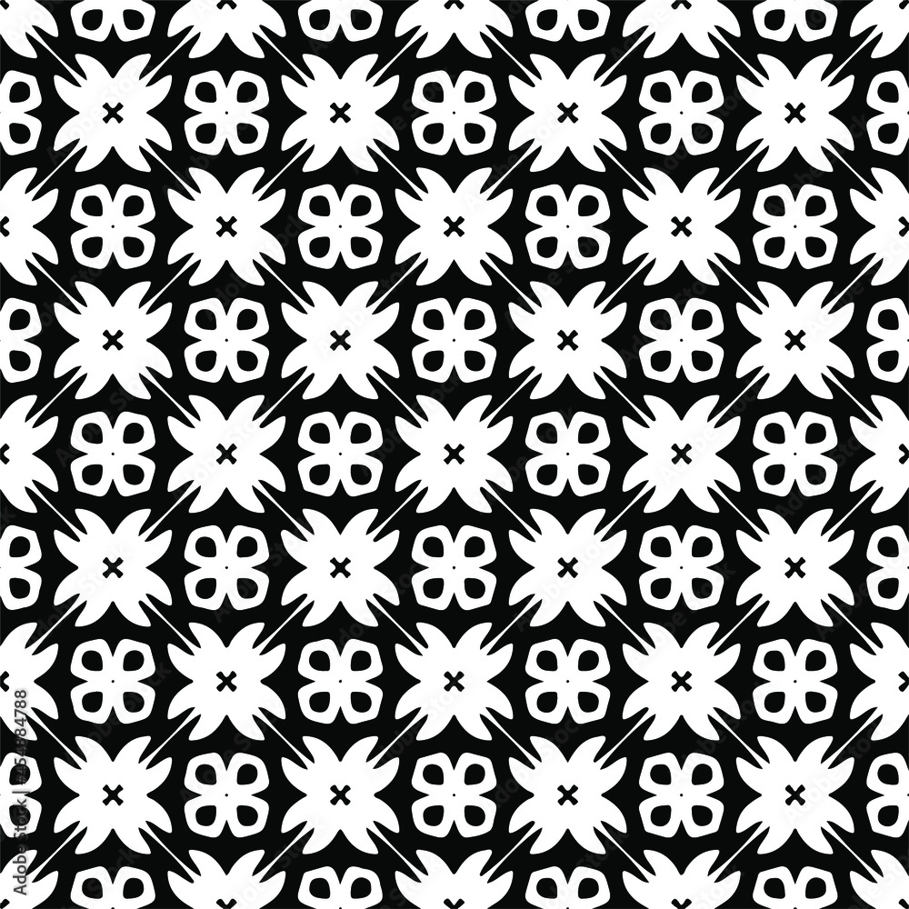 floral seamless pattern background.Geometric ornament for wallpapers and backgrounds. Black and white pattern. floral seamless pattern background.Geometric ornament for wallpapers and backgrounds. Black and white pattern.