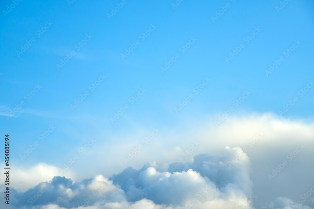 Fototapeta premium Beautiful sky with white clouds. Lovely background