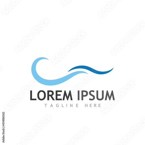 Water wave icon vector