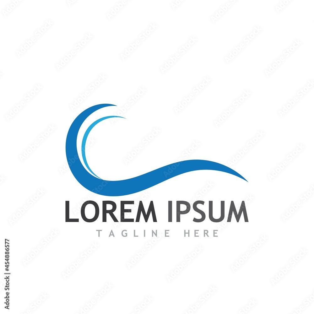 Water wave icon vector