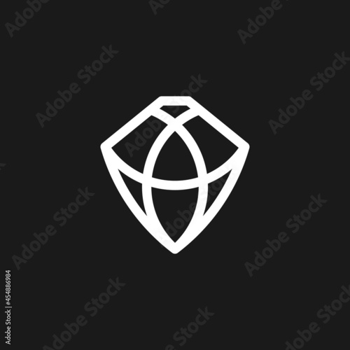 Letter Initial A Jewel Logo Design Template. Suitable for Jewelry Athletic Sport Fashion Adventure Gear Brand Apparel Business Company in Simple Line Modern Style Logo Design
