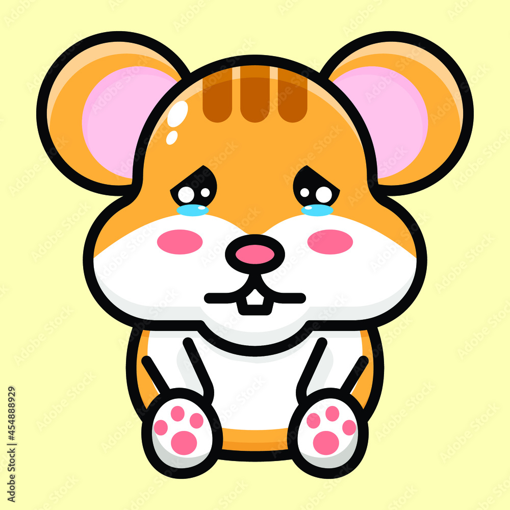cute hamsters cartoon illustration vector graphic