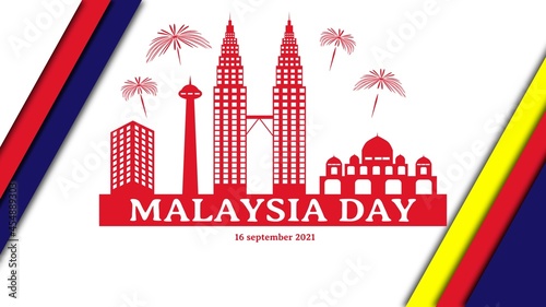 Celebration Malaysia day clip art  for website banner template or background