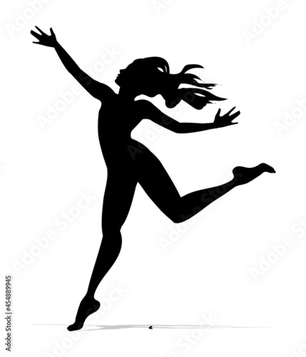 Illustrazione vettoriale di ballerina su sfondo bianco