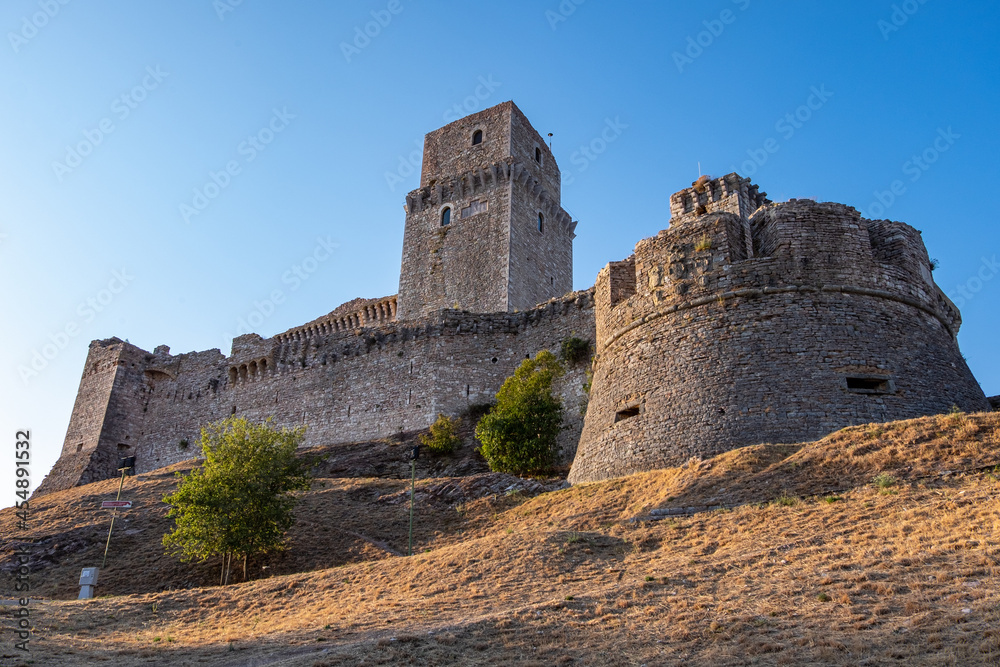 Ancient castle in countryside of Assisi, Umbria, Italy