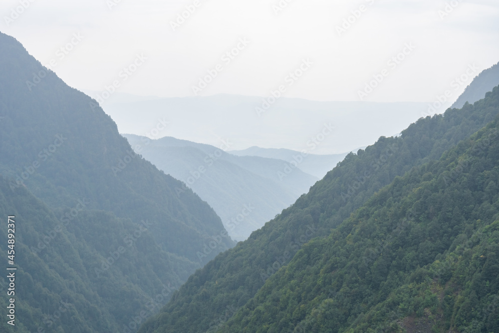 Beautiful view on mountains of Tusheti, landscape. Georiga