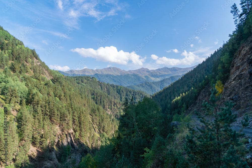 Obraz premium Beautiful view on mountains of Tusheti, landscape. Georiga