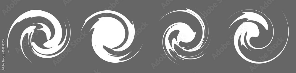 Spiral, whorl, swirl and twirl set of 4 Spiral, whorl, swirl and twirl set of 4