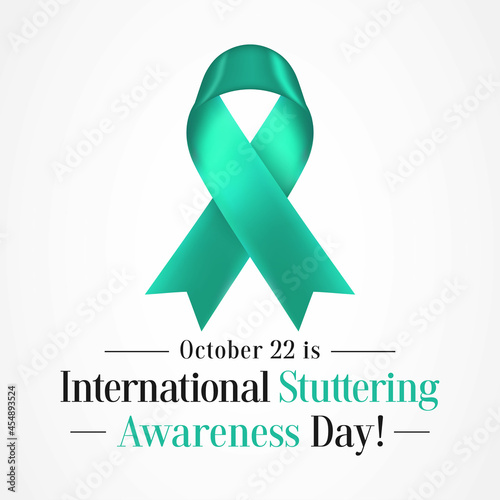 International Stuttering awareness day is observed every year on October 22, it is a speech disorder that involves frequent and significant problems with normal fluency and flow of speech. Vector art photo
