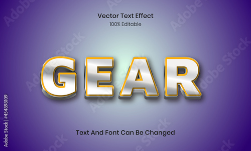 Text effect 3D Gear, Editable Text Style
