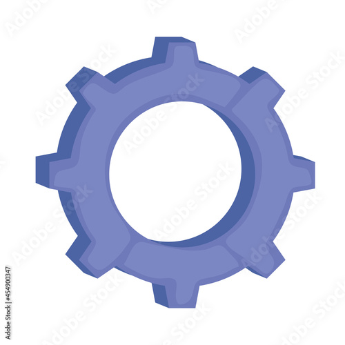Isolated gear icon