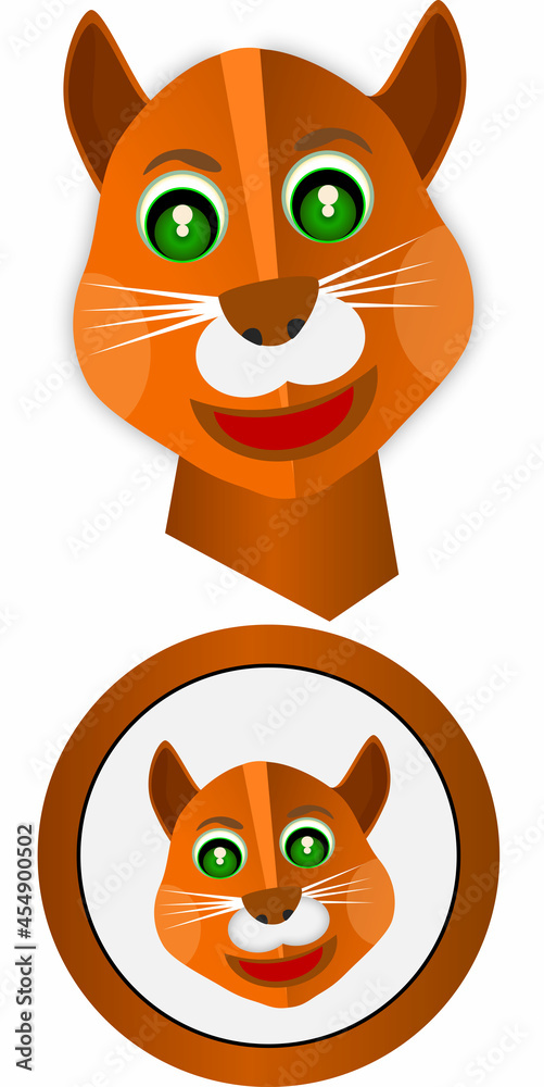 Tiger cartoon's face Tiger cartoon's face