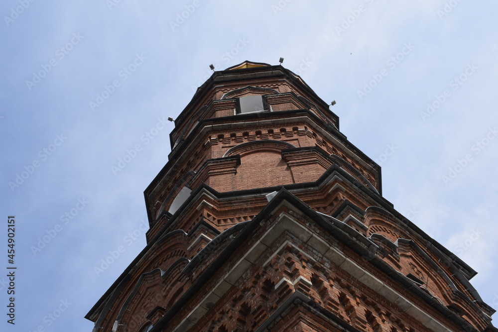 details of the facade of the church building