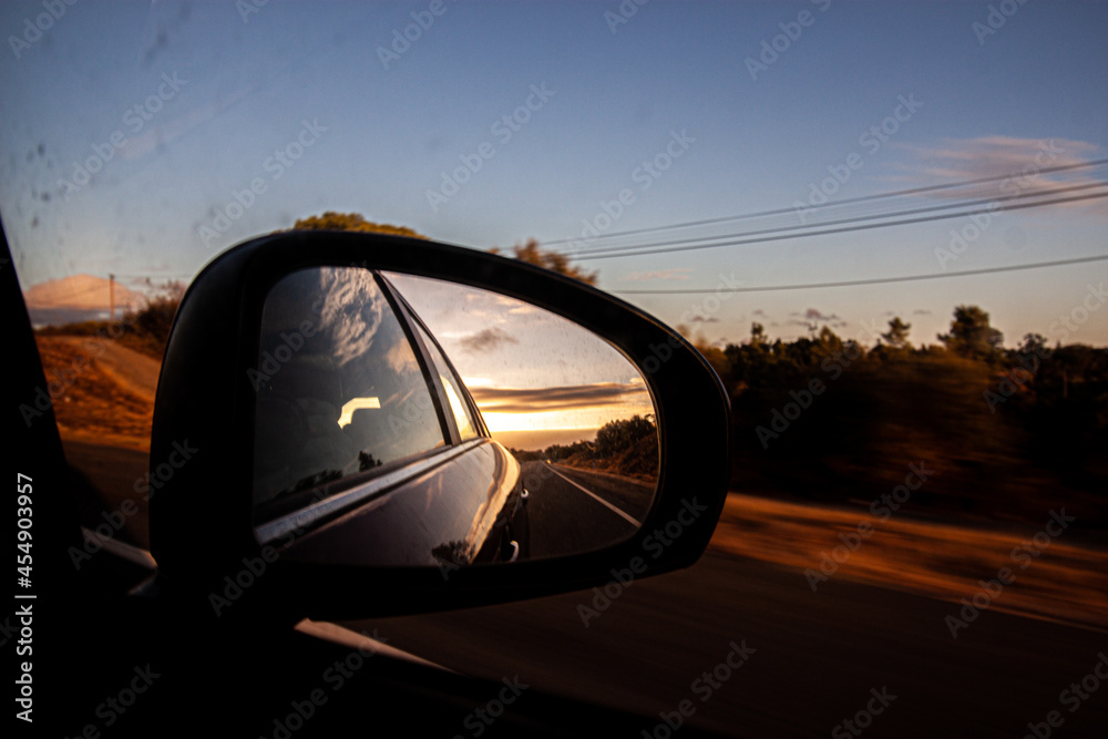 car driving in the sunset car driving in the sunset