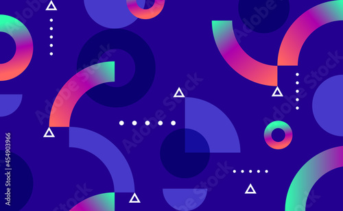 Abstract modern geometric shapes background. Vector