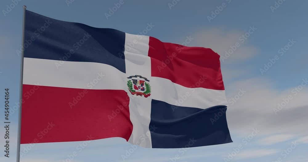 flag Dominican Republic patriotism national freedom, seamless loop, alpha channel flag Dominican Republic patriotism national freedom, seamless loop, alpha channel