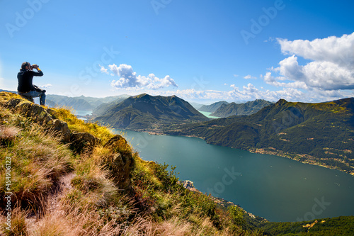 dall'alto 01 - vista panoramica delle vallate e dei laghi di Como e Lugano photo