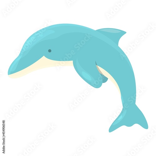 Dolphin show icon cartoon vector. Sea animal. Pool circus