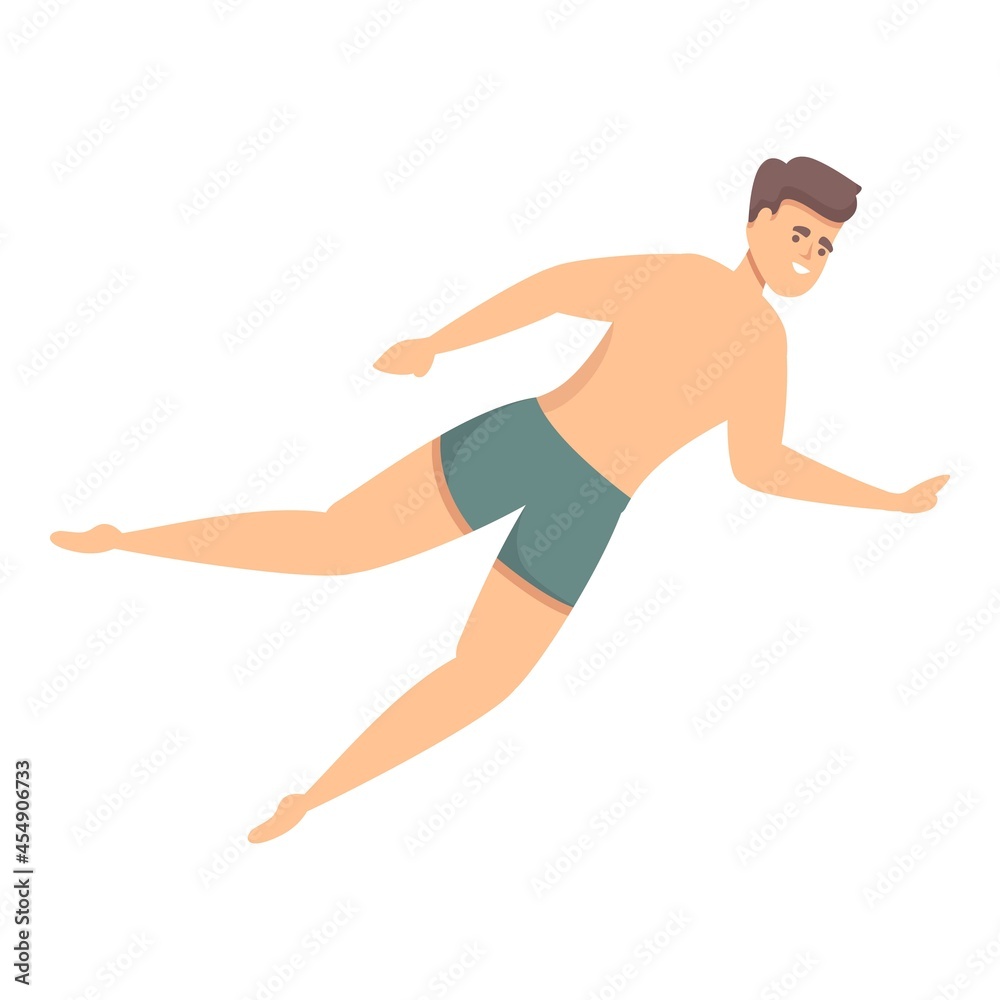 Pool swimmer icon cartoon vector. Person swim. Water sport