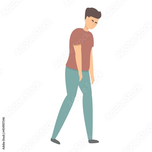 Jet lag boy icon cartoon vector. Flight sleep. Travel insomnia