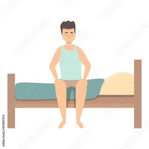 Jet lag resting icon cartoon vector. Travel sleep. Insomnia night