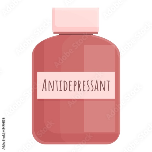 Psychiatric pills icon cartoon vector. Anxiety problem. Mental disorder