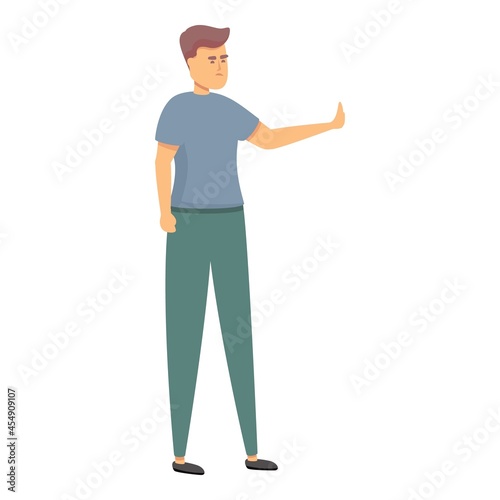 Stop discrimination icon cartoon vector. Human racism. People equality